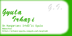 gyula irhazi business card
